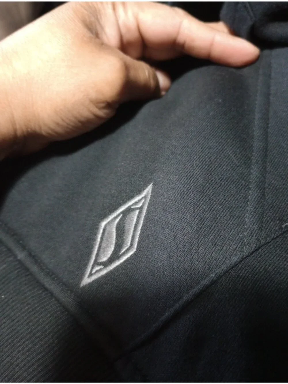 Skechers Hoodless Hoodie Jacket XL Black Full Zip Pockets Logo Cotton Blend